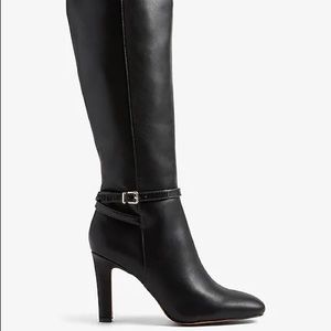 Thin Heel Buckle Boots